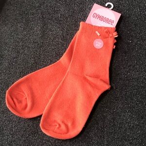 Gymboree Aloha Wahine Cotton Blend 1 Pair Socks With Little Bow Size 5-7